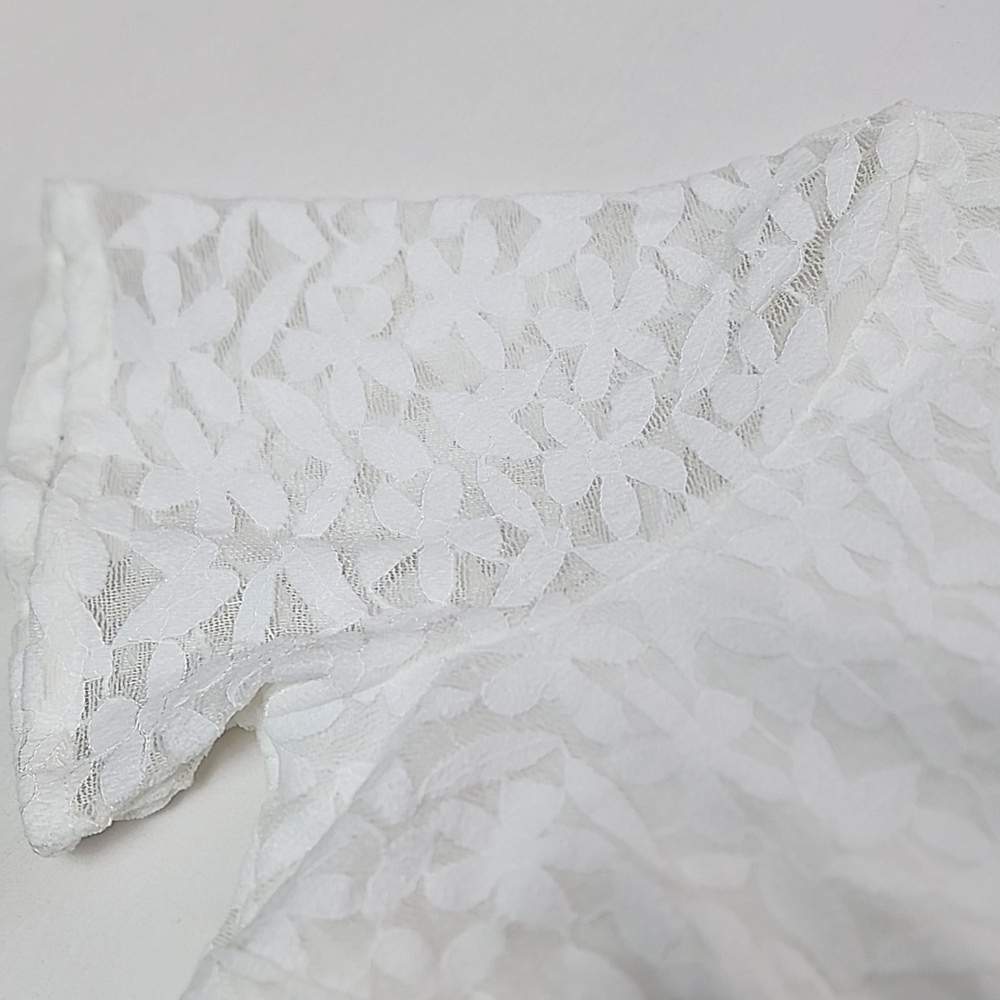 NWT Teddi Rose XL White Lace Textured Women's Top Thread Collective Brand New - Picture 7 of 12